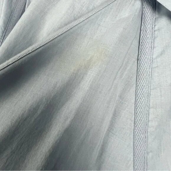 For The Republic Cotton Belted Midi Skirt Size 8 Light Blue Pleated A-Line - Picture 4 of 8